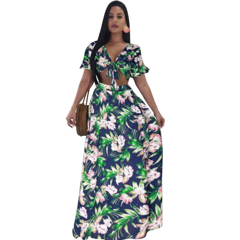 Zmvkgsoa Bohemian Floral Print Sexy Two Piece Set V Neck Short Crop Top And Skirt Set High Waist Lady Suits Summer Autumn Wear
Zmvkgsoa Bohemian Floral Print Sexy Two Piece Set V Neck Short Crop Top And Skirt Set High Waist Lady Suits Summer Autumn Wear