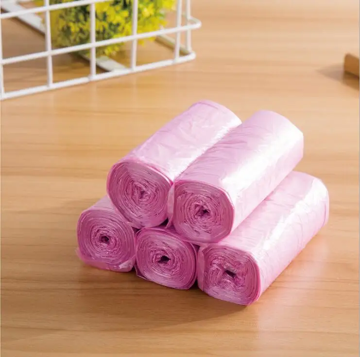 Фото Hoomall высокое качество мешки для мусора розовый толстый удобный окружающей среды