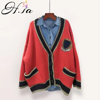 H.SA Women Long Cardigans 2018 Sweater and Jumpers Embroidery Spring Autumn Knit Sweater Coat Oversize Letters Jacket Cardigans
H.SA Women Long Cardigans 2018 Sweater and Jumpers Embroidery Spring Autumn Knit Sweater Coat Oversize Letters Jacket Cardigans