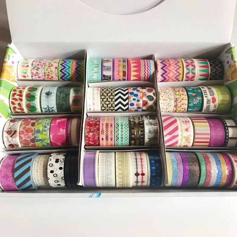One box 74 rolls/Lot Washi Tapes for DIY Scrapbooking Tools Masking Tape Photo Album Decorative Stationery Tapes
One box 74 rolls/Lot Washi Tapes for DIY Scrapbooking Tools Masking Tape Photo Album Decorative Stationery Tapes