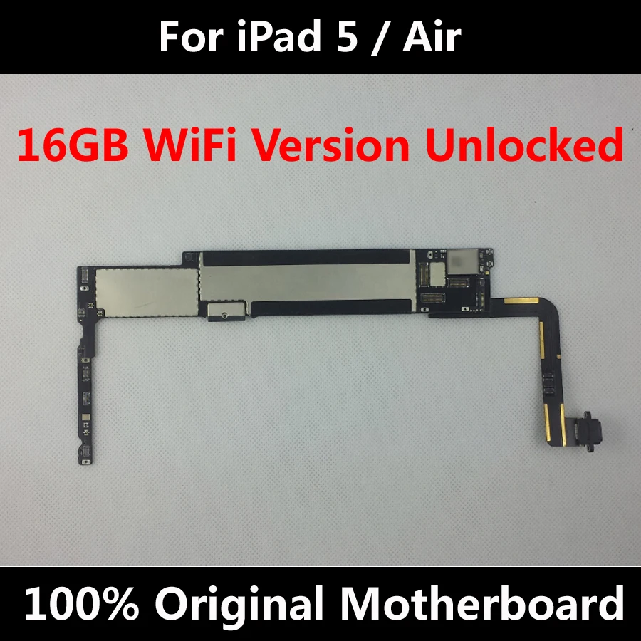 Original Official Motherboard For iPad 5 For iPad Air 16GB Wifi Version With Full Chips IOS Factory Unlocked Mainboard
Original Official Motherboard For iPad 5 For iPad Air 16GB Wifi Version With Full Chips IOS Factory Unlocked Mainboard