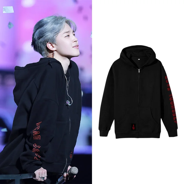 BF 2019 New kpop LOVE YOURSELF CONCERT Jimin The Same Style Kpop Fans Zipper Hoodies Sweatshirts Women Cotton hooded Clothes
BF 2019 New kpop LOVE YOURSELF CONCERT Jimin The Same Style Kpop Fans Zipper Hoodies Sweatshirts Women Cotton hooded Clothes