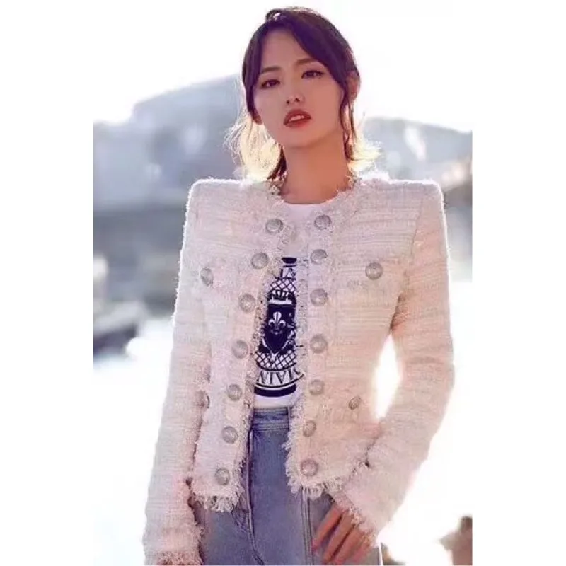 2019 High Quality Vintage Tweed Jacket Women Designer Short Coat Elegant Lady Jacket With Office Pink Top Pocket Fashion Runway
2019 High Quality Vintage Tweed Jacket Women Designer Short Coat Elegant Lady Jacket With Office Pink Top Pocket Fashion Runway