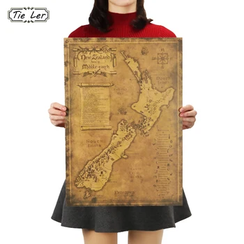 TIE LER New Zealand Mysterious Old Map Poster Restoring Ancient Ways Map Kraft Paper Adornment Picture Poster Wall Sticker
TIE LER New Zealand Mysterious Old Map Poster Restoring Ancient Ways Map Kraft Paper Adornment Picture Poster Wall Sticker