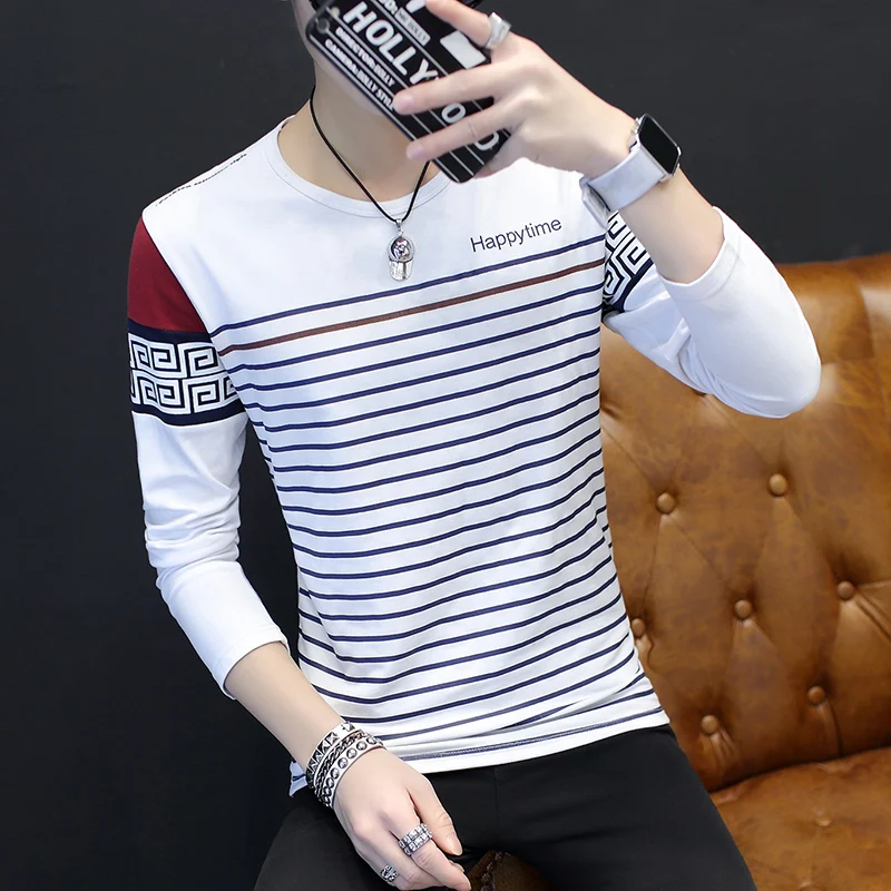 New Fashion Hot Sale brand 2017 men's casual high quality striped outwear male slim korea style easy care T-shirts plus size 5XL
New Fashion Hot Sale brand 2017 men's casual high quality striped outwear male slim korea style easy care T-shirts plus size 5XL
