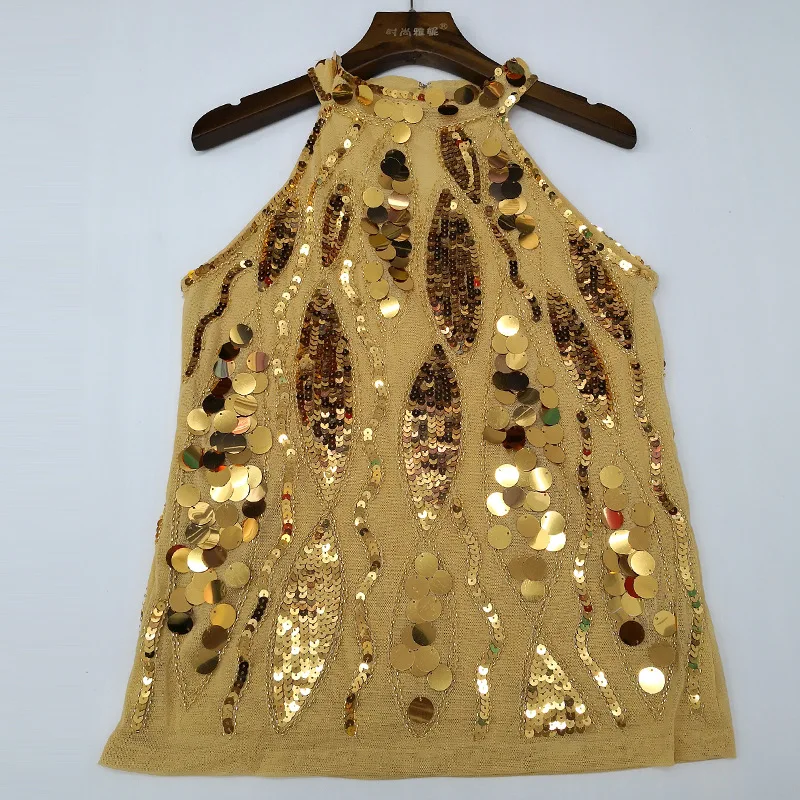Stunning Women Beaded Sequin Tank Top Sexy Halter Sleeveless Cold Shoulder Short Vest Top with Appliques Festival Raves Clubwear
Stunning Women Beaded Sequin Tank Top Sexy Halter Sleeveless Cold Shoulder Short Vest Top with Appliques Festival Raves Clubwear