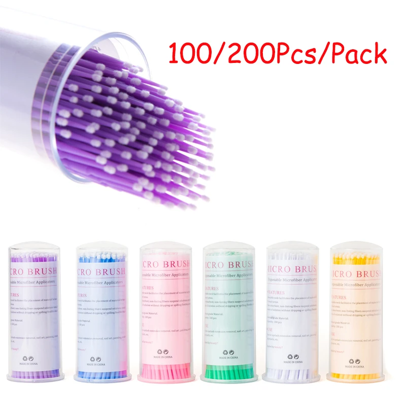 100Pcs/200Pcs Disposable Micro Eyelashes Brush Individual Eyelash Mascara Applicator Wands Makeup Brush Eyelash Extension Tools
100Pcs/200Pcs Disposable Micro Eyelashes Brush Individual Eyelash Mascara Applicator Wands Makeup Brush Eyelash Extension Tools