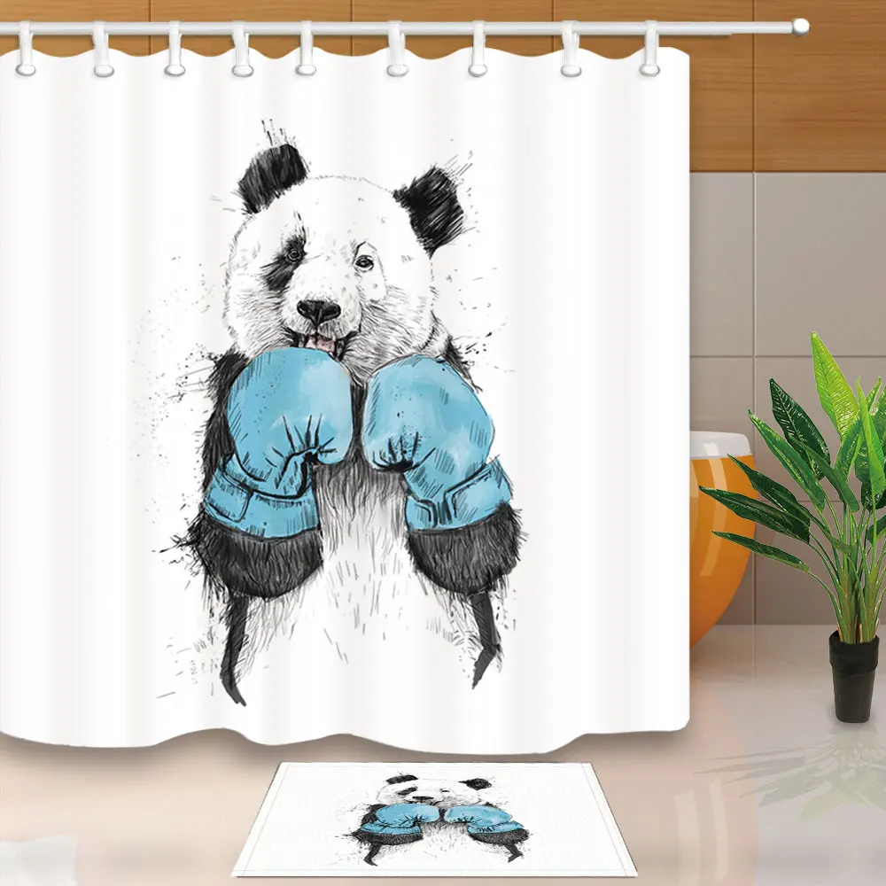 Panda Boxer Printed Shower Curtains for Bathroom Art Design Home Decor Waterproof Mildew Proof Bath Curtains With 12 Hooks
Panda Boxer Printed Shower Curtains for Bathroom Art Design Home Decor Waterproof Mildew Proof Bath Curtains With 12 Hooks