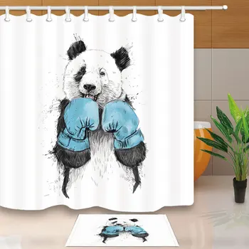 Panda Boxer Printed Shower Curtains for Bathroom Art Design Home Decor Waterproof Mildew Proof Bath Curtains With 12 Hooks
Panda Boxer Printed Shower Curtains for Bathroom Art Design Home Decor Waterproof Mildew Proof Bath Curtains With 12 Hooks