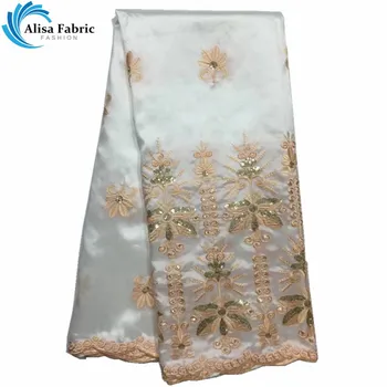 White George Wrapper Fabric Embroidery Indian George Lace Fabric With Sequins 5 Yards Super Quality For Sewing Clothes/Wedding
White George Wrapper Fabric Embroidery Indian George Lace Fabric With Sequins 5 Yards Super Quality For Sewing Clothes/Wedding