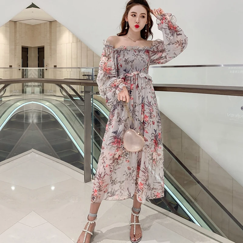 2109 Summer Designer Beach Party Woman Maxi Dress High Waist Ruffles Long Sleeve Floral Print Pleated Long Dresses Vestidos
2109 Summer Designer Beach Party Woman Maxi Dress High Waist Ruffles Long Sleeve Floral Print Pleated Long Dresses Vestidos