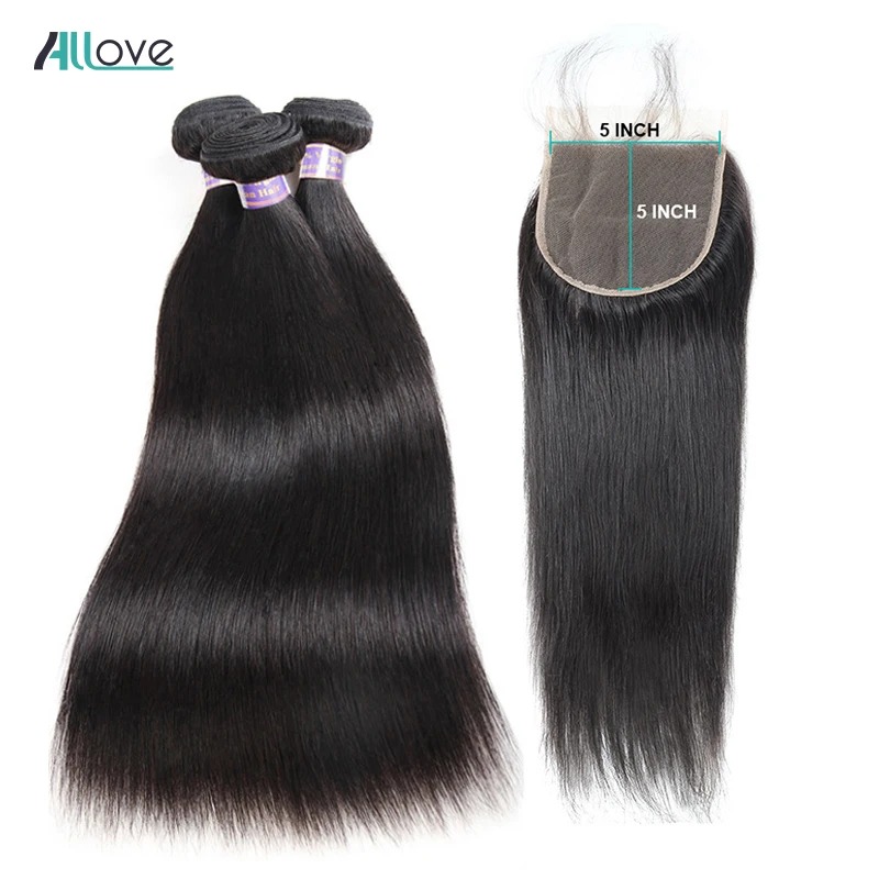 Allove Brazilian Straight Hair Bundles With Closure Non Remy Hair 3 Bundles With 5X5 Closure Human Hair Bundles With Closure
Allove Brazilian Straight Hair Bundles With Closure Non Remy Hair 3 Bundles With 5X5 Closure Human Hair Bundles With Closure