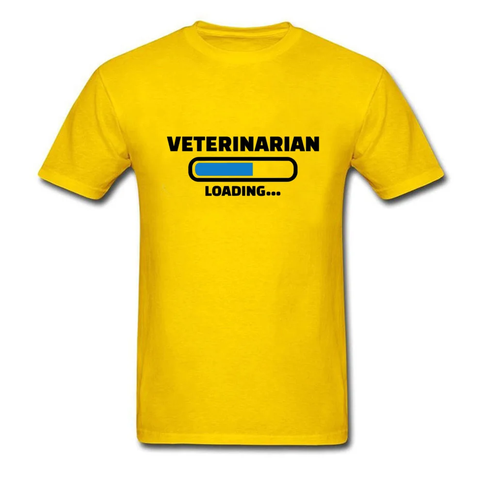 Veterinarian loading 11588 Street T Shirt for Men Pure Cotton Labor Day Tops Tees T-Shirt Short Sleeve New Fashion Round Collar Veterinarian loading 11588 yellow