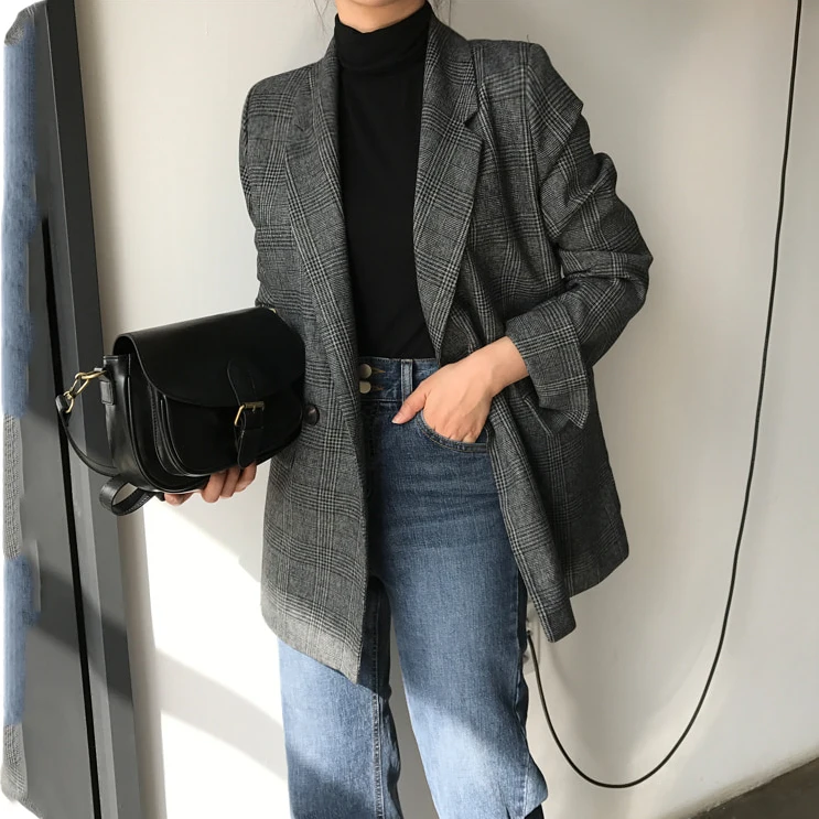 Autumn Winter Jacket Women Coats Plaid Outwear Casual Turn Down Collar Office Wear Work Runway Jackets Korea N785
Autumn Winter Jacket Women Coats Plaid Outwear Casual Turn Down Collar Office Wear Work Runway Jackets Korea N785