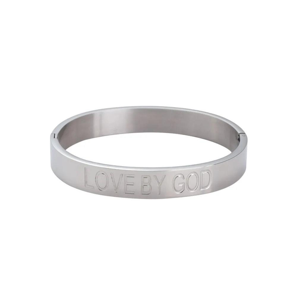 Fancy Engraved Logo Letters LOVE BY GOD Bangle Religious BF Bangle Bracelet Jewelry Women Mens Stainless Steel Bangle
Fancy Engraved Logo Letters LOVE BY GOD Bangle Religious BF Bangle Bracelet Jewelry Women Mens Stainless Steel Bangle