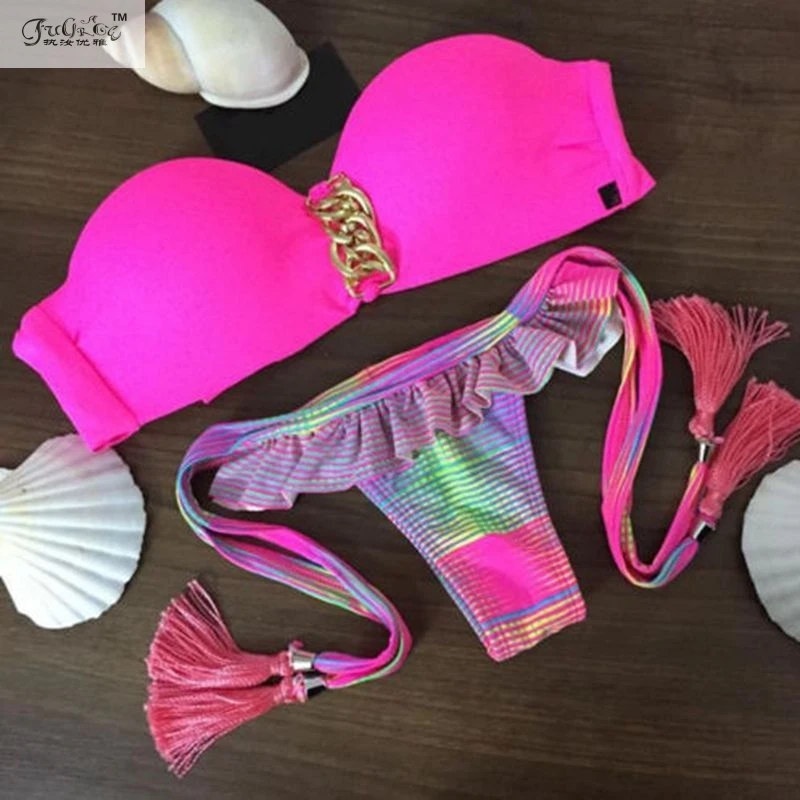 AliExpress trade explosion models in Europe and America bikini swimsuit striped swimsuit split triangular factor
AliExpress trade explosion models in Europe and America bikini swimsuit striped swimsuit split triangular factor