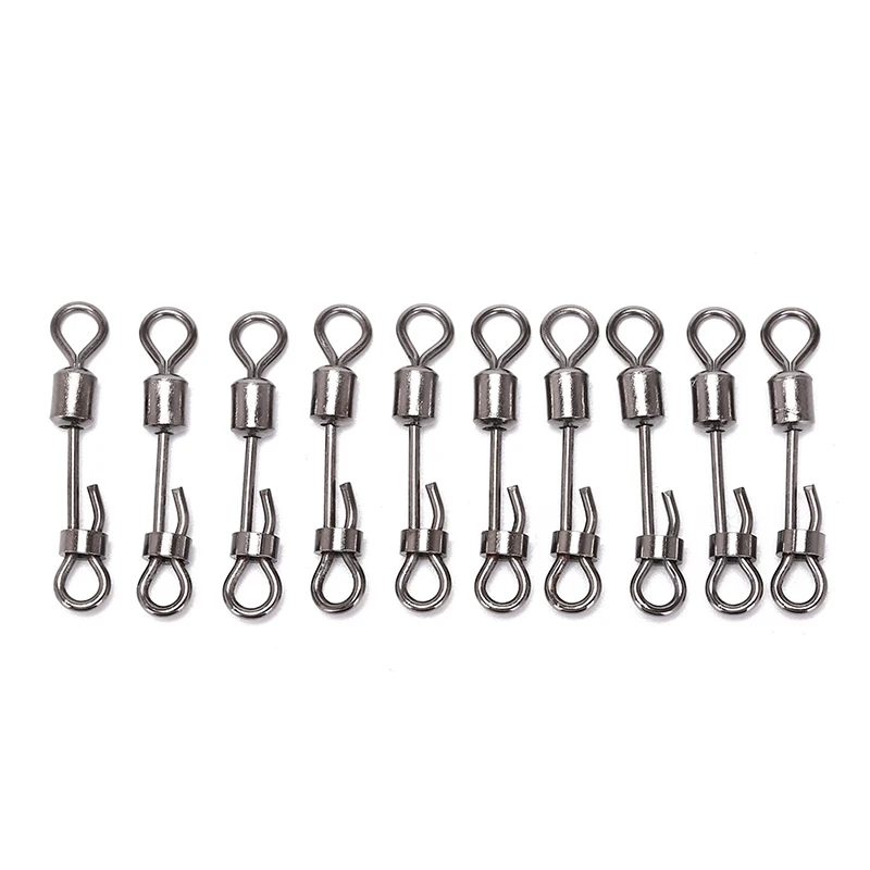 Steel Quick Lock Swivels Interlock Snap Fishing Lure Tackles Carp Fishing Gear Accessories Connector 10pcs/lot
Steel Quick Lock Swivels Interlock Snap Fishing Lure Tackles Carp Fishing Gear Accessories Connector 10pcs/lot