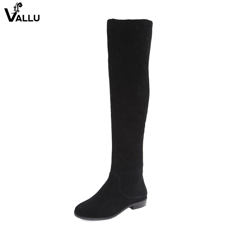 Black Thigh High Stylish Booties Shoes Woman Cow Nubuck Leather Low Heel Lady Shoes Soft Casual 2018 Female New Long Boots
Black Thigh High Stylish Booties Shoes Woman Cow Nubuck Leather Low Heel Lady Shoes Soft Casual 2018 Female New Long Boots