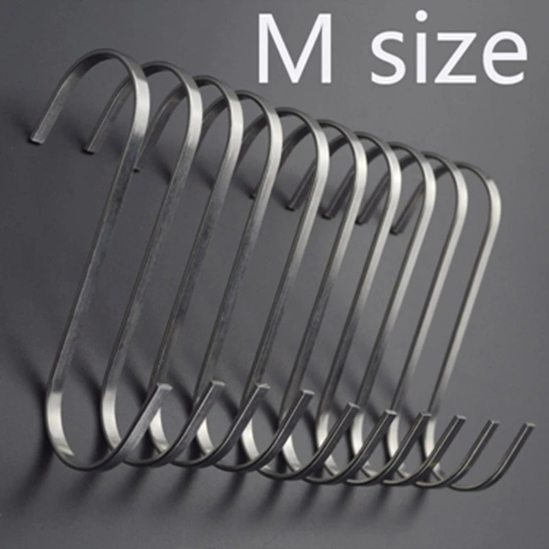 20 Pcs HotSale S Shape Hooks Stainless Steel Hanger Clasp Rack Clothes Pot Pan Free Shipping
20 Pcs HotSale S Shape Hooks Stainless Steel Hanger Clasp Rack Clothes Pot Pan Free Shipping
