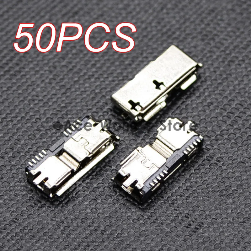 High Quality 50pcs HI-Speed Micro USB 3.0 Female 10Pin SMD SMT Socket PCB Soldering Connectors
High Quality 50pcs HI-Speed Micro USB 3.0 Female 10Pin SMD SMT Socket PCB Soldering Connectors