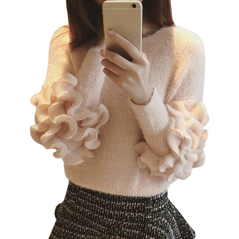Autumn Winter Sweater Women Sweet Wood Ear Edge Jumper Thin Loose long-sleeved Mohair Pullover Thick Clothing Vestidos LXJ149
Autumn Winter Sweater Women Sweet Wood Ear Edge Jumper Thin Loose long-sleeved Mohair Pullover Thick Clothing Vestidos LXJ149