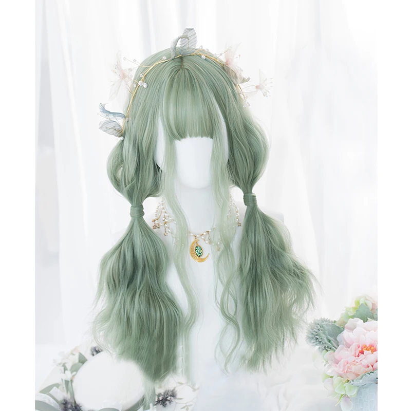 CosplaySalon H762480C 70CM Long Curly Light Green Halloween Lolita Japan Cute Bangs Synthetic Hair Party Cosplay Wig + Free Cap
CosplaySalon H762480C 70CM Long Curly Light Green Halloween Lolita Japan Cute Bangs Synthetic Hair Party Cosplay Wig + Free Cap