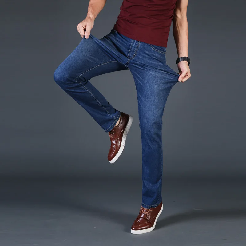 New Mens Jeans Denim Pants Summer Thin Slim Regular Fit Straight Jeans Elasticity Stretchy Cotton Male
New Mens Jeans Denim Pants Summer Thin Slim Regular Fit Straight Jeans Elasticity Stretchy Cotton Male