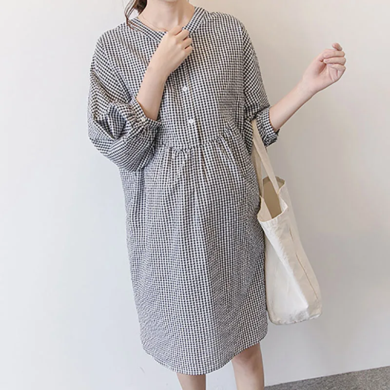 Spring and Autumn Plaid Pregnant Women Dresses Maternity Nursing Dress for Pregnant Women Pregnancy Women's dress Clothing A015
Spring and Autumn Plaid Pregnant Women Dresses Maternity Nursing Dress for Pregnant Women Pregnancy Women's dress Clothing A015