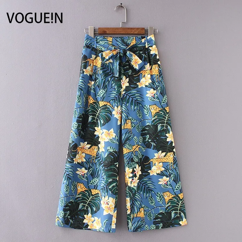 VOGUEIN New Womens Tropical Floral Leopard Print Wide Leg Belt Trousers Pants Wholesale
VOGUEIN New Womens Tropical Floral Leopard Print Wide Leg Belt Trousers Pants Wholesale