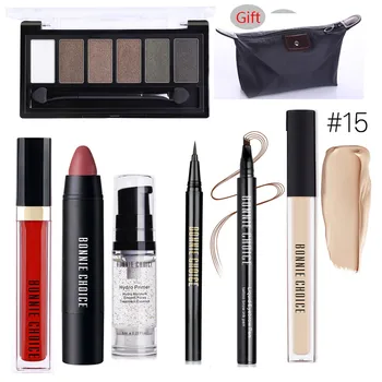 BONNIE CHOICE 8Pcs Makeup Tool Kit Eyebrow Pencil Liquid Eyeliner Matte Lipstick Foundation Concealer Makeup Set Cosmetic
BONNIE CHOICE 8Pcs Makeup Tool Kit Eyebrow Pencil Liquid Eyeliner Matte Lipstick Foundation Concealer Makeup Set Cosmetic