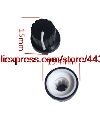 50Pcs Plastic potentiometers knobs Knob for Single Double potentiometers