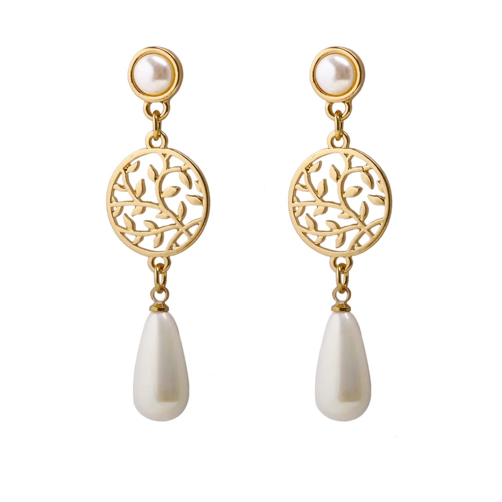 Water Drop Pearl Gold Metal Leaf Openwork Earrings Ear Clip Silver Needle Stainless Steel Pearl Earrings Female Fashion Jewelry
Water Drop Pearl Gold Metal Leaf Openwork Earrings Ear Clip Silver Needle Stainless Steel Pearl Earrings Female Fashion Jewelry
