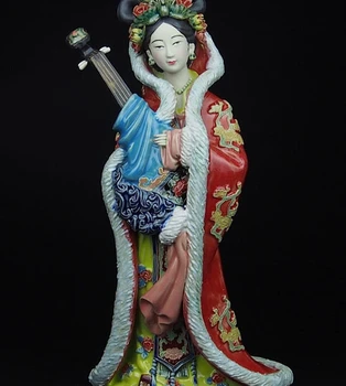 China Pottery Wucai Porcelain Home Lute Pipa Wang Zhaojun Art Decoration Statue
China Pottery Wucai Porcelain Home Lute Pipa Wang Zhaojun Art Decoration Statue