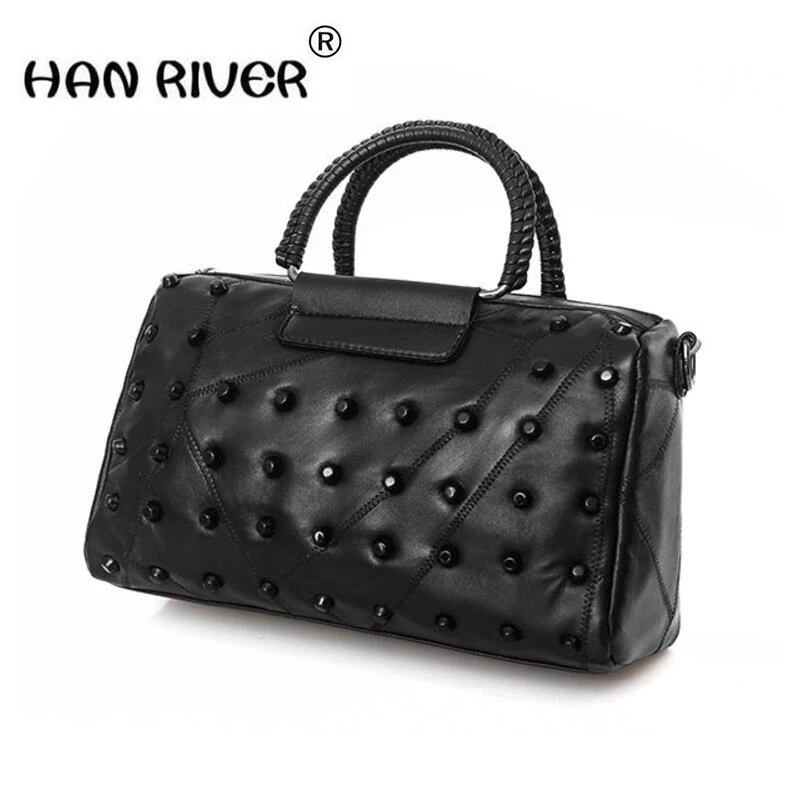 HANRIVER Women's hand wrist wrap single shoulder PU - span high capacity wear-resistant and waterproof rivet - type female bag
HANRIVER Women's hand wrist wrap single shoulder PU - span high capacity wear-resistant and waterproof rivet - type female bag