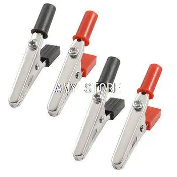 2.1" Plastic Handle Test Lead Battery Alligator Clips Clamps x 24