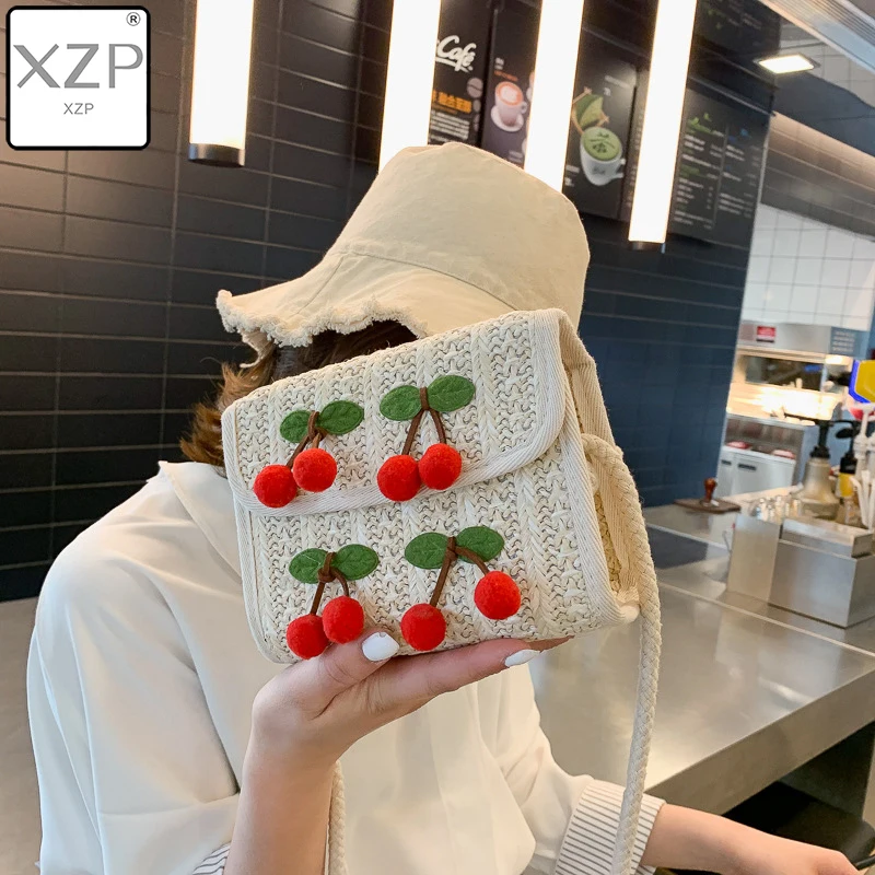 Женская сумка через плечо XZP с клапаном и цепочкой летняя пляжная в Корейском
