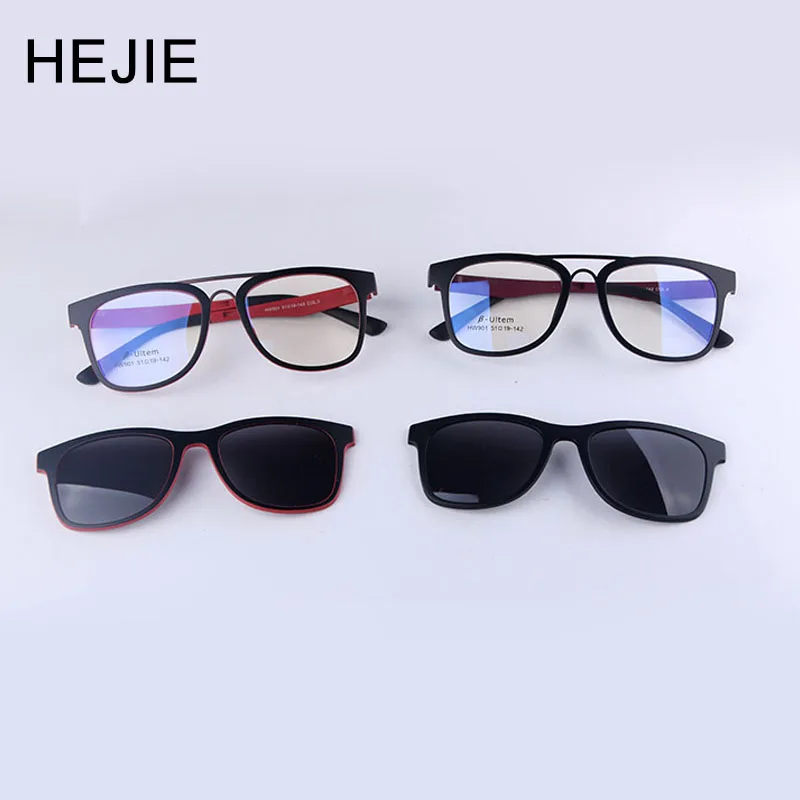 HEJIE Classic Man Woman Magnetic Polarized Sunglasses Clips&ULTEM Optical Eyeglasses Frames UV Protection Sun Glasses HW901
HEJIE Classic Man Woman Magnetic Polarized Sunglasses Clips&ULTEM Optical Eyeglasses Frames UV Protection Sun Glasses HW901