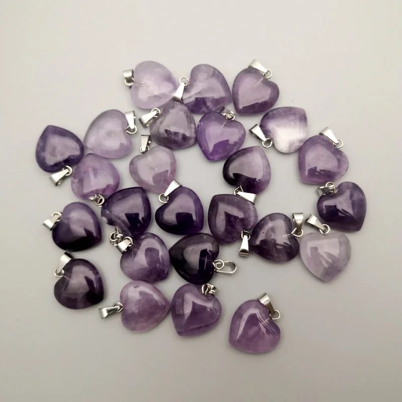 Amethysts natural stone heart pendant Necklace for jewelry making 15MM Charm Fashion Accessories 36PCS
Amethysts natural stone heart pendant Necklace for jewelry making 15MM Charm Fashion Accessories 36PCS