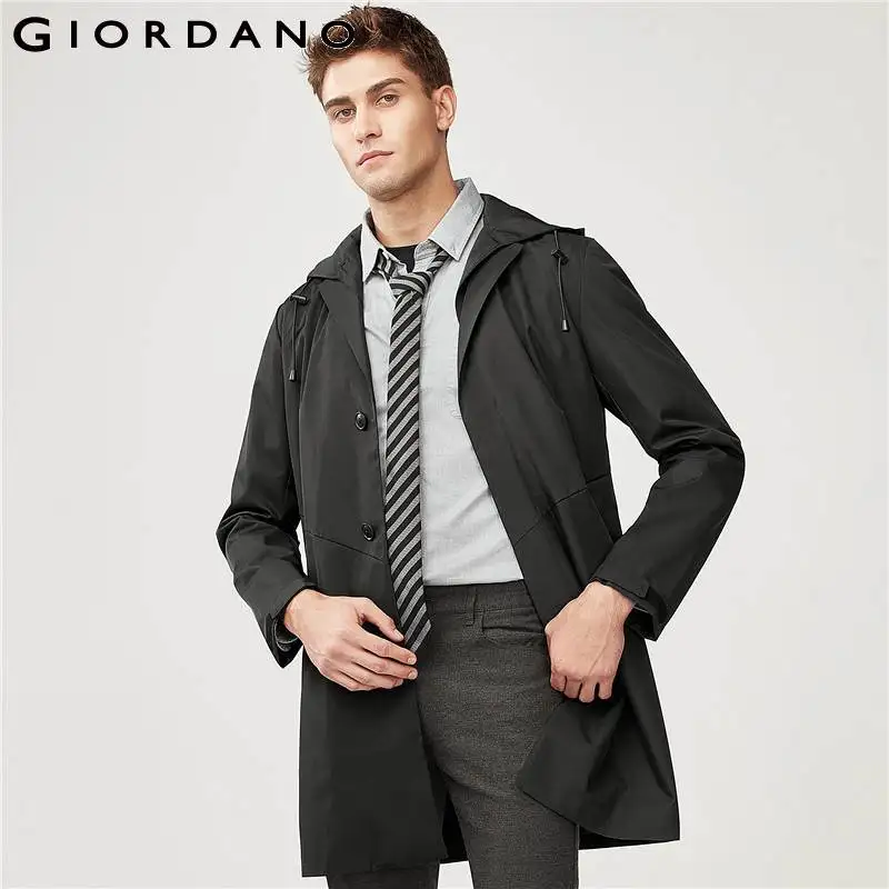 Giordano Men Windbreaker Mid Long Hooded Trench Long Sleeves Solid Mens Clothing Zip Pockets Tops For Male 2017 Fashion Brand
Giordano Men Windbreaker Mid Long Hooded Trench Long Sleeves Solid Mens Clothing Zip Pockets Tops For Male 2017 Fashion Brand