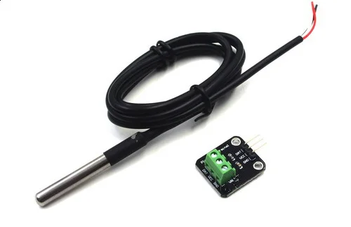 2PCS Waterproof DS18B20 Temperature Sensor(100cm)+DS18B20 Adapter Module for Arduino,Raspberry Pi,UNO R3/Mega2560 Module Suits
2PCS Waterproof DS18B20 Temperature Sensor(100cm)+DS18B20 Adapter Module for Arduino,Raspberry Pi,UNO R3/Mega2560 Module Suits
