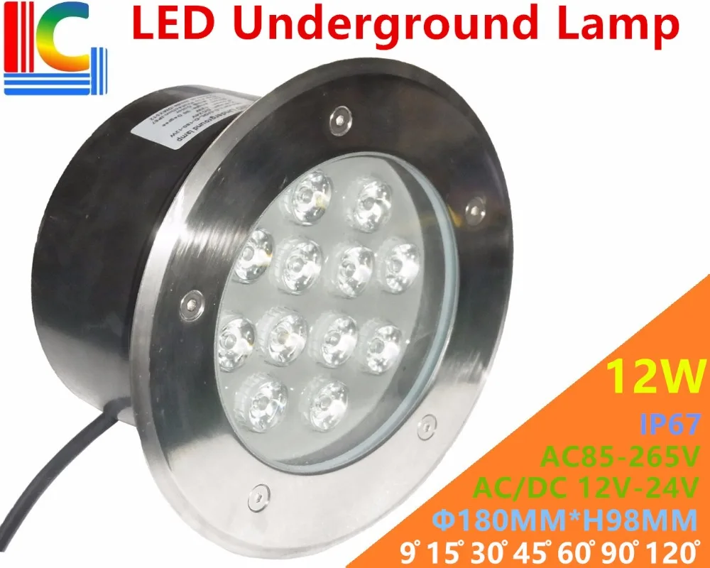 12W LED Underground Lamps 12V 24V 110V 220V 85-265V Outdoor IP67 Waterproof Buried lights DMX512 Color Garden Lighting CE
12W LED Underground Lamps 12V 24V 110V 220V 85-265V Outdoor IP67 Waterproof Buried lights DMX512 Color Garden Lighting CE