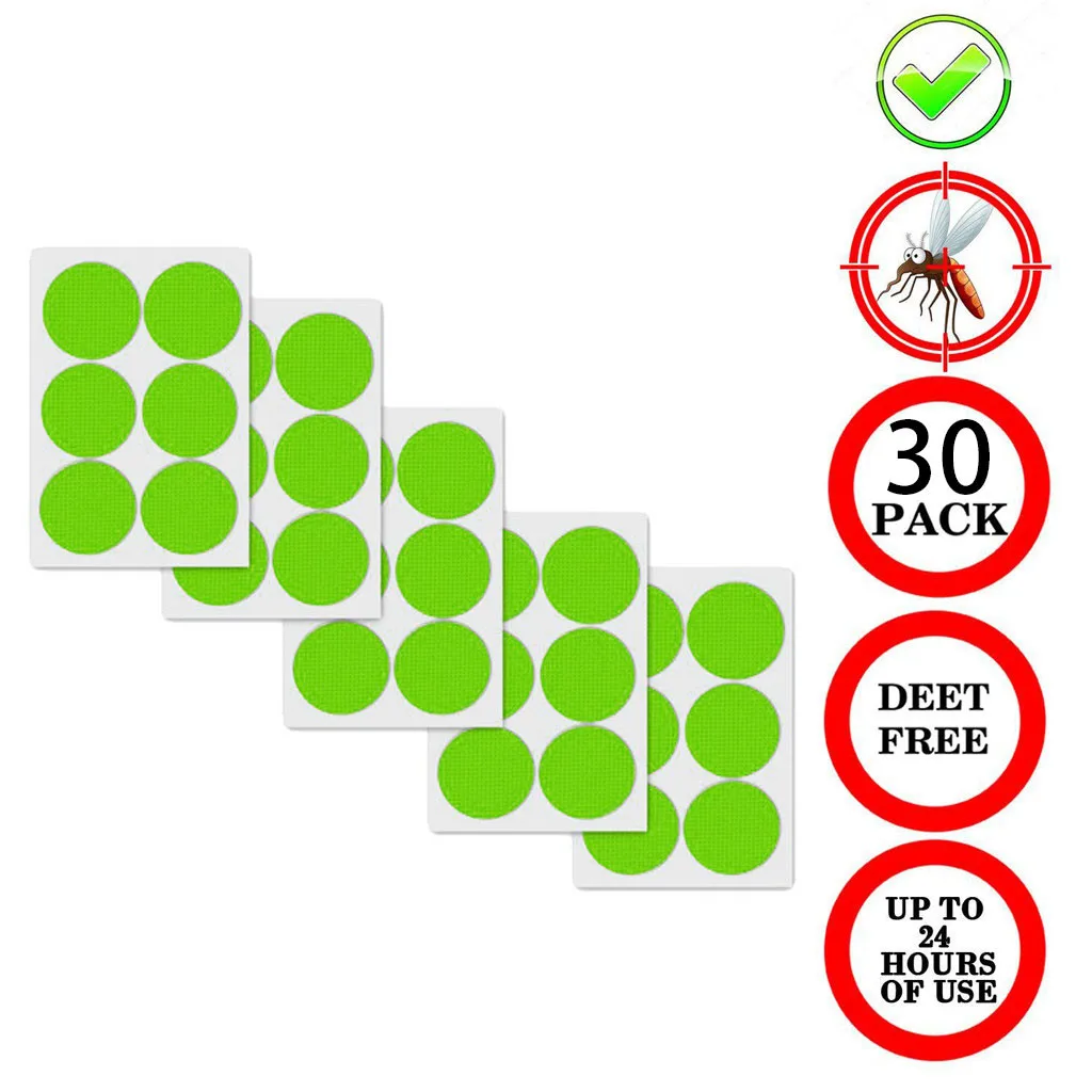 Patch 3cm Resealable 30-Count Pack 24-Hour Protection New Anti Mosquito Killer Repellent Pest Reject Insect | Дом и сад