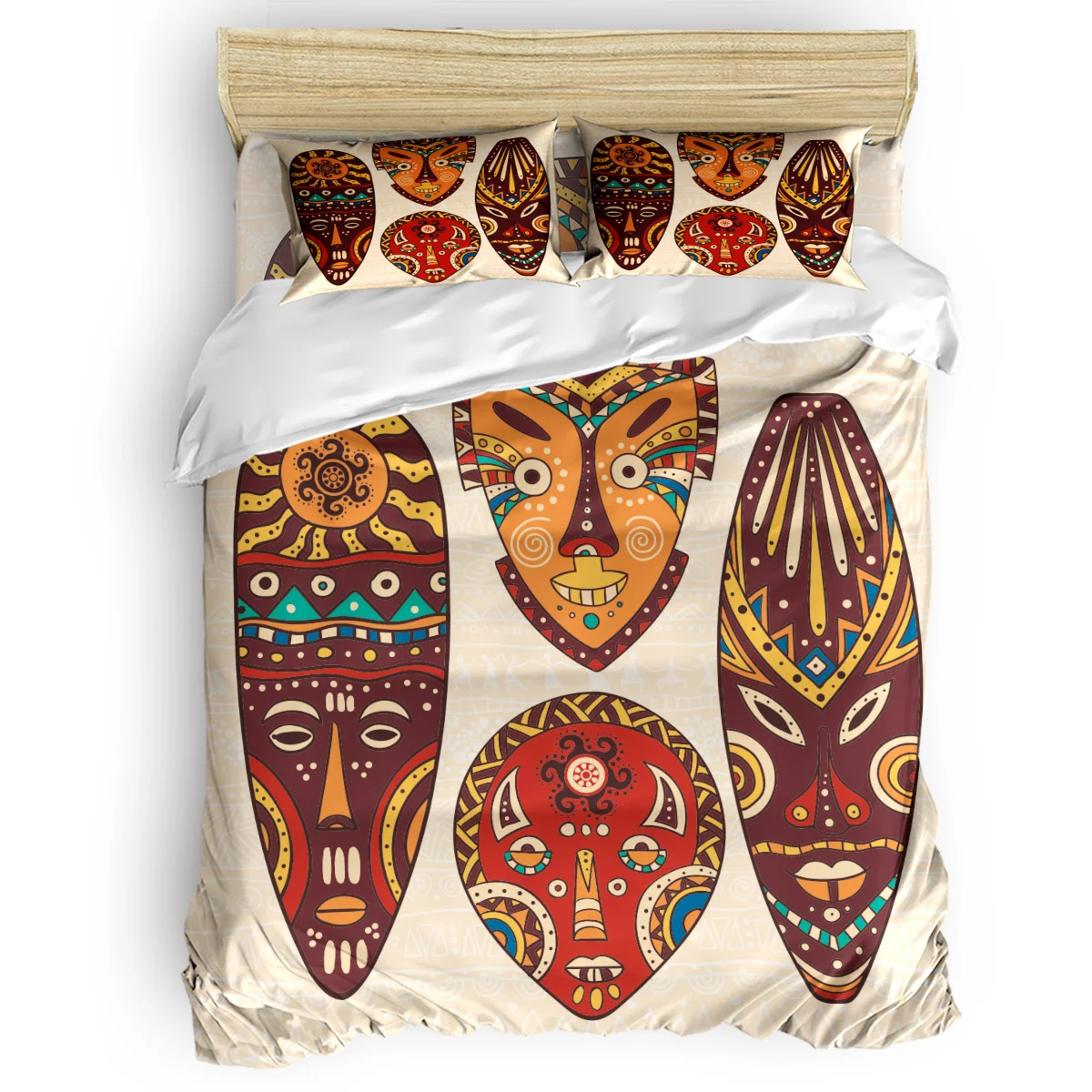 African Mask Vintage Retro Duvet Cover Set View of Folkloric Serape Blanket Charro Hat and Music Instruments 4 Piece Bedding Set
African Mask Vintage Retro Duvet Cover Set View of Folkloric Serape Blanket Charro Hat and Music Instruments 4 Piece Bedding Set