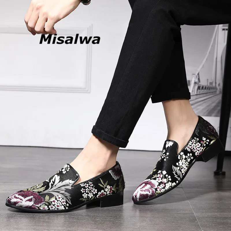 Misalwa Men Black-toned Multicolor Moccasins Luxury Social Loafers Larege Size Floral Embroidery Wedding Shoes Adult Driving
Misalwa Men Black-toned Multicolor Moccasins Luxury Social Loafers Larege Size Floral Embroidery Wedding Shoes Adult Driving