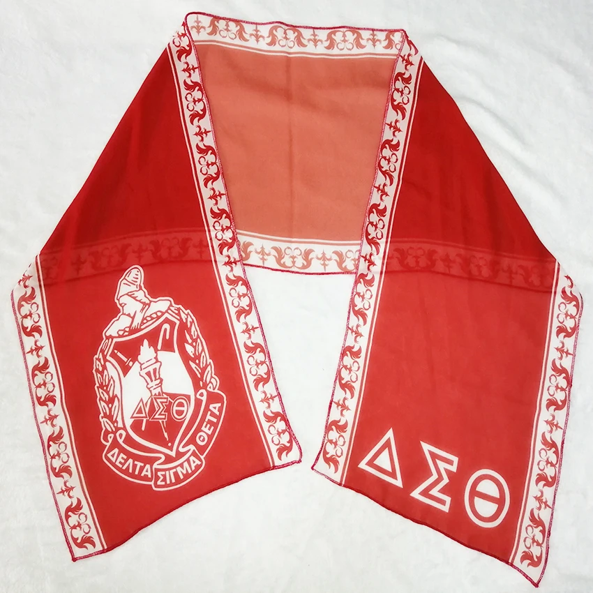 2020 New Design romantic style soft chiffon Delta Sigma Theta Sorority scarf in red color ,56" (L) x 12" (W) DST Sorority "Crest
2020 New Design romantic style soft chiffon Delta Sigma Theta Sorority scarf in red color ,56" (L) x 12" (W) DST Sorority "Crest