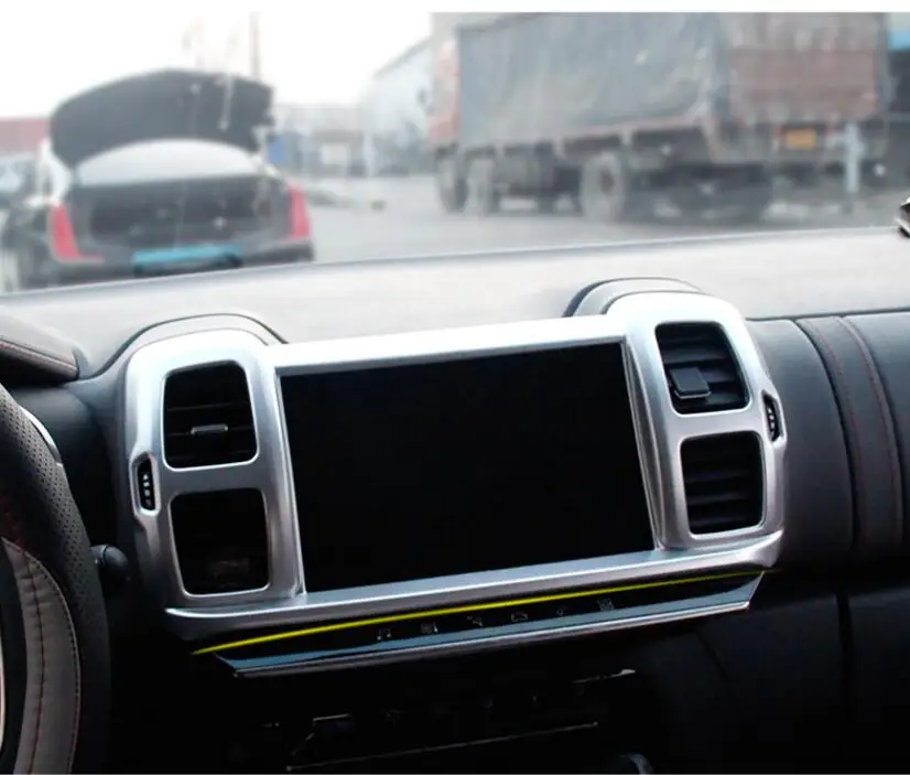 For Citroen C5 Aircross 1PC ABS Chrome Car Interior Navigation Control Panel air conditioner outlet Frame Cover Trim Car Styling
For Citroen C5 Aircross 1PC ABS Chrome Car Interior Navigation Control Panel air conditioner outlet Frame Cover Trim Car Styling