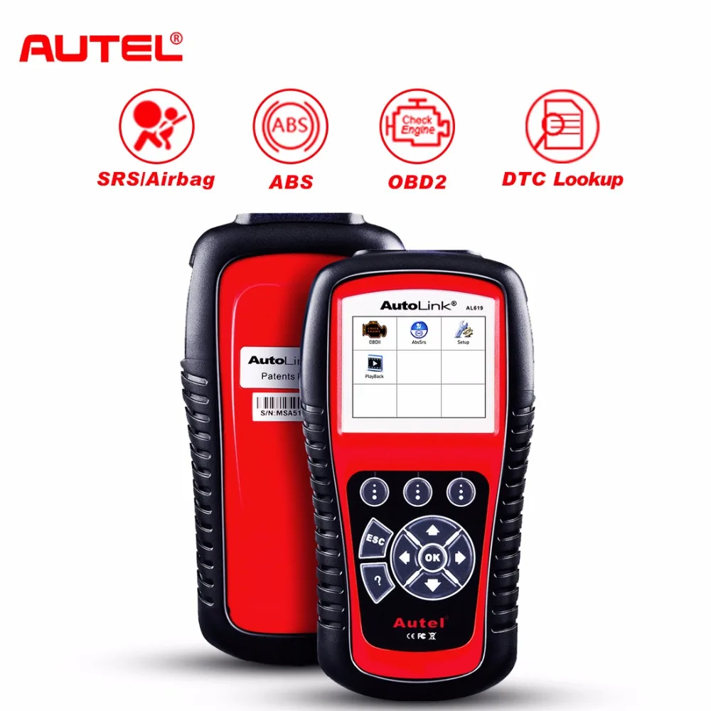 Autel AL619 Autolink OBD2 Scanner Car Diagnostic Tool Engine,ABS,SRS Auto Multi Language Car Code Reader Automotive Scanner
Autel AL619 Autolink OBD2 Scanner Car Diagnostic Tool Engine,ABS,SRS Auto Multi Language Car Code Reader Automotive Scanner