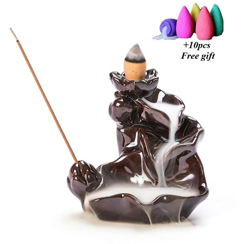 Vintage Ceramic Backflow Incense Burners Stick Holder Home Decor Joss Waterfall Aromatherapy Zen Incenso Aroma Censer
Vintage Ceramic Backflow Incense Burners Stick Holder Home Decor Joss Waterfall Aromatherapy Zen Incenso Aroma Censer