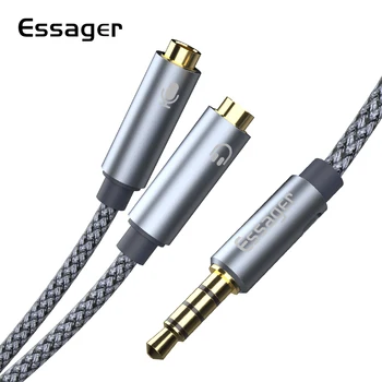 Essager Aux Cable for Microphone Speaker Wire Jack 3.5mm Male to 2 Female 3.5 Jack Splitter Audio Cable for Headphone Adapter
Essager Aux Cable for Microphone Speaker Wire Jack 3.5mm Male to 2 Female 3.5 Jack Splitter Audio Cable for Headphone Adapter
