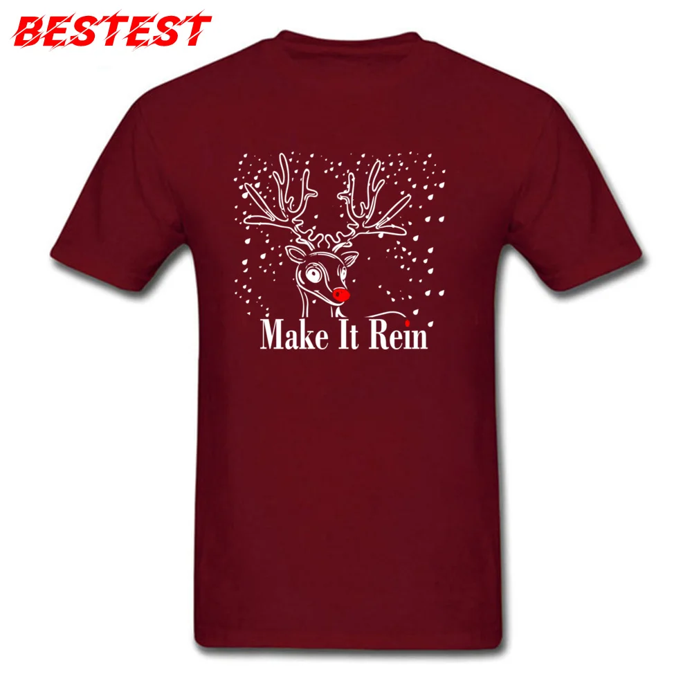 Round Neck MakeItRein Not In Stores 100% Cotton Men's Top T-shirts Cool Short Sleeve Tops T Shirt Wholesale Design Top T-shirts MakeItRein Not In Stores maroon